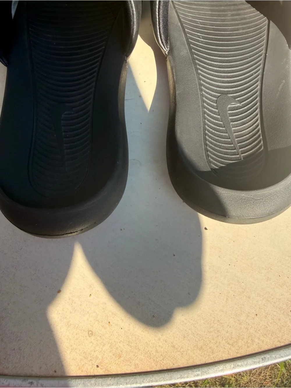 Men’s Nike Black Slides with White Logo